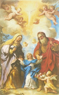 San Joaquín y Santa Ana con la Virgen niña by Luca Giordano