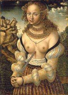 Selbstmord der Lucretia (Anonymer Meister seiner Werkstatt) by Lucas Cranach the Elder