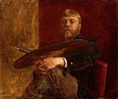 Self Portrait - Edward John Gregory - ABDAG002393 by Edward John Gregory