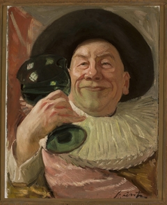 Self-portrait in the style of Frans Hals by Stanisław Lentz