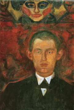 Self-Portrait under the Mask of a Woman by Edvard Munch