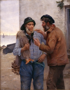 Sheltered from the storm or Between sailors by Alfred Guillou