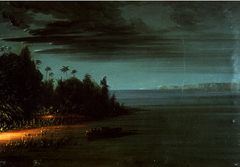 Spearing by Torchlight by George Catlin