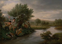 Spearing the Otter by Philip Reinagle