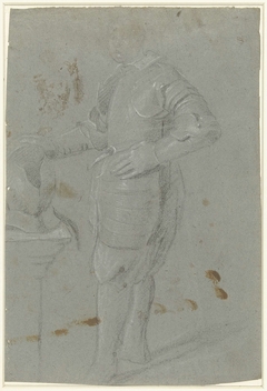 Staande krijgsman in wapenuitrusting by Unknown Artist