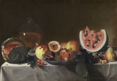 Still Life with Fruit and Carafe by Pensionante del Saraceni