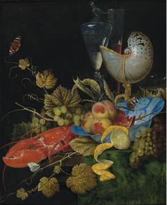 Still life with lobster by Ottmar Elliger