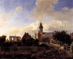 Street before the Haarlem Gate in Amsterdam by Jan van der Heyden