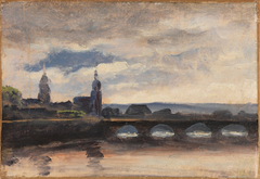 The Augustusbrücke in Dresden by Thomas Fearnley