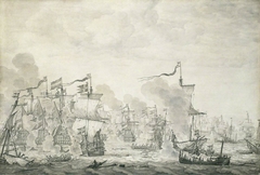 The Battle of the Sound, 8 November 1658 by Willem van de Velde the Elder