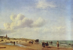 The Beach at Scheveningen by Adriaen van de Velde