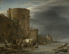 The City Wall of Haarlem in the Winter by Nicolaes Pietersz. Berchem