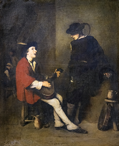 The guitar player by Augustin Théodule Ribot