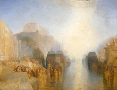 The Harbour of Brest: The Quayside and Château by J. M. W. Turner