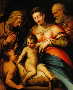 The Holy Family with the Infant John the Baptist and Saint Elizabeth by attributed to Girolamo Siciolante