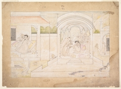 The Marital Bliss of Nala and Damayanti: Folio from a Nala-Damayanti Series by Ranjha