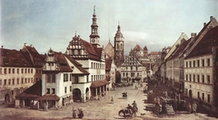 The Marketplace in Pirna by Bernardo Bellotto