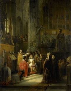 The Marriage of Jacqueline, Countess of Hainaut (Jacoba of Bavaria), and John IV, Duke of Brabant, on 10 March 1418 by Jacob Joseph Eeckhout