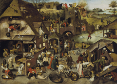 The Netherlandish Proverbs, c.1600 by Pieter Breughel the Younger