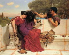 The Old, Old Story by John William Godward