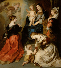 The provinces of Brabant, Hainaut and Flanders pay homage to the Virgin by Theodoor van Thulden