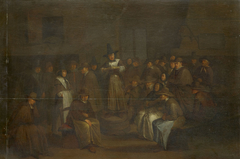 The Quaker Meeting by Egbert van Heemskerk