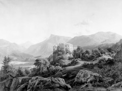 The Ruins of Hasselberg Castle near Bolzano. Tyrol by Johann Hermann Carmiencke