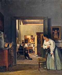 The Studio of Ingres in Rome by Jean Alaux