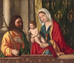 The Virgin and Child with Saint James Major by Andrea Previtali