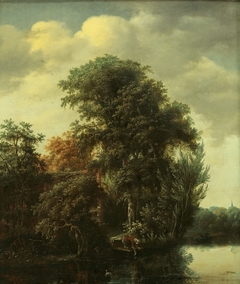 Trees with Farmhouse Near Water by Cornelis Gerritsz Decker