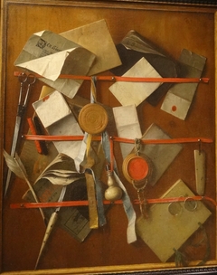 Trompe l'Oeil Still Life by Samuel Van Hoogstraten by Samuel van Hoogstraten