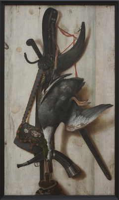 Trompe l'Oeil with Dead Duck and Hunting Implements by Cornelis Norbertus Gysbrechts