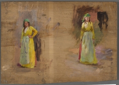 Two sketches of Tartar women. From the journey to Crimea by Jan Ciągliński