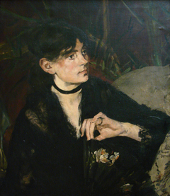 Berthe Morisot à l'éventail by Edouard Manet