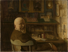 Portrait of a man at the desk by Leopold Graf von Kalckreuth