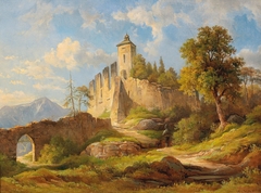 View of Gutenstein and the Schneeberg by Wilhelm Erhardt