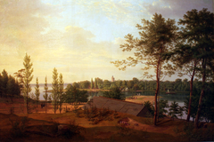 View of the peacock island from the southern side by Peter Ludwig Lütke