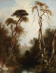 View of Windsor Castle seen through Trees by Anne Nasmyth