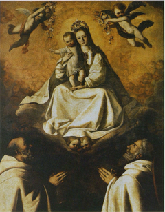 Virgin of Mercy with Two Mercedarians by Francisco de Zurbarán