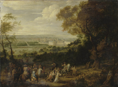 Vue du château de Vincennes by Adam Frans van der Meulen