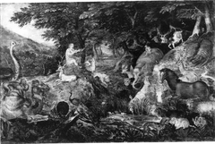 Waldlandschaft mit Orpheus by Roelant Savery