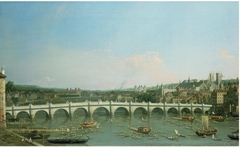 Westminster Bridge from the North with the Lord Mayor's Procession by Canaletto