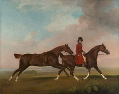 William Anderson with two Saddle-Horses by George Stubbs