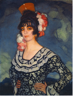 Woman in Andalusian Dress by Ignacio Zuloaga