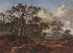 Wooded Landscape with a Dead Tree by Jan Wijnants