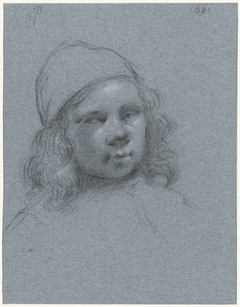 Zelfportret van Moses ter Borch met muts, naar rechts by Moses ter Borch