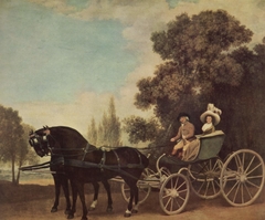 A Gentleman driving a Lady in a Phaeton by George Stubbs