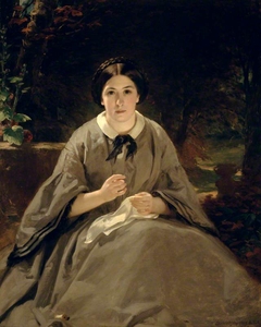 A Lady in Grey (Portrait of the Artist's Daughter, later Mrs Wiseman) by Daniel Macnee