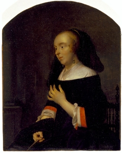 A Portrait of Metsu's Wife by Gabriël Metsu