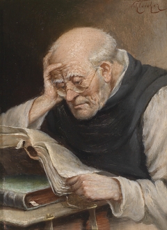 A Reading Monk by Carl Schleicher